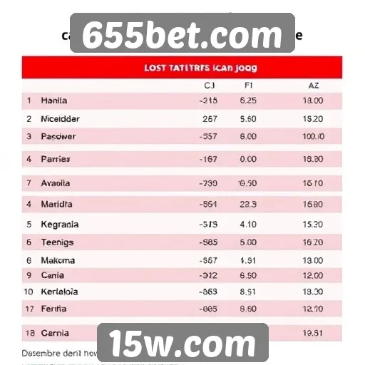 Estatísticas de jogos populares no 655bet